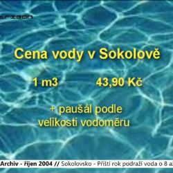 2004 – Sokolovsko: Příští rok podraží voda o 8 až 15 % (TV Západ)