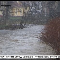 2004 – Sokolovsko: Vydatné srážky zvýšily hladiny toků (TV Západ)