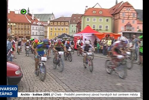 obrázek:2005 – Cheb: Proběhl premiérový závod horských kol centrem města (TV Západ)