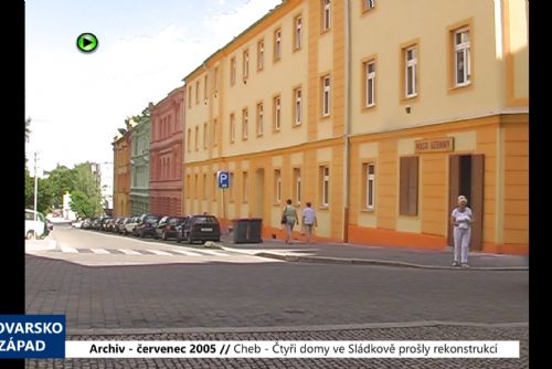obrázek:2005 – Cheb: Čtyři městské domy ve Sládkově prošly rekonstrukcí (TV Západ)