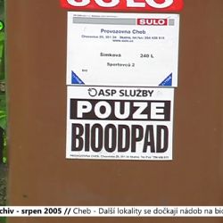 2005 – Cheb: Další lokality se dočkají nádob na bio odpady (TV Západ)