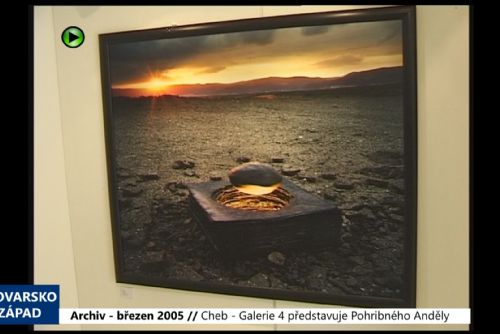 Foto: 2005 – Cheb: Galerie 4 představuje Pohribného Anděly (TV Západ)