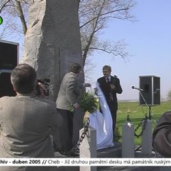 2005 – Cheb: Již druhou pamětní desku má památník ruským obětem (TV Západ)