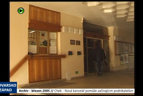 Foto: 2005 – Cheb: Nová kancelář pomůže začínajícím podnikatelům (TV Západ)