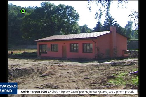 obrázek:2005 – Cheb: Úpravy území pro Krajinnou výstavu jsou v plném proudu (TV Západ)