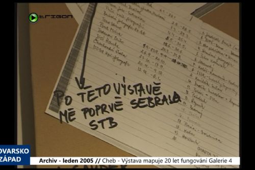 Foto: 2005 – Cheb: Výstava mapuje 20 let fungování Galerie 4 (TV Západ)