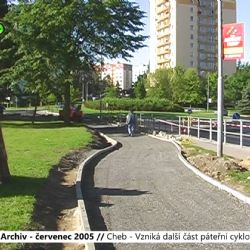 2005 – Cheb: Vzniká další část páteřní cyklostezky (TV Západ)