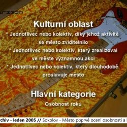 2005 – Sokolov: Město poprvé ocení osobnosti a kolektivy (TV Západ)
