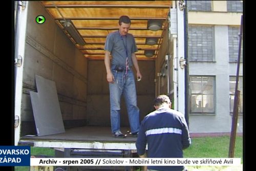 obrázek:2005 – Sokolov: Mobilní letní kino bude ve skříňové Avii (TV Západ)