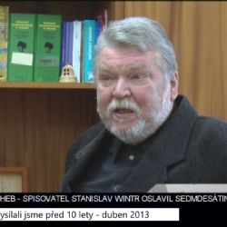 2013 – Cheb: Spisovatel Stanislav Wintr oslavil sedmdesátiny (4929) (TV Západ)