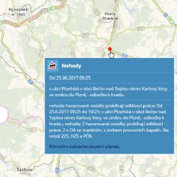 Bečov: Na Plzeňské se stala nehoda dvou aut