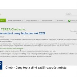 Cheb: Ceny tepla silně zatíží rozpočet města (TV Západ)