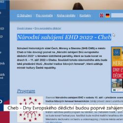 Cheb: Dny Evropského dědictví budou poprvé zahájeny v našem kraji (TV Západ)