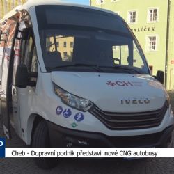 Cheb: Dopravní podnik představil nové CNG autobusy (TV Západ)