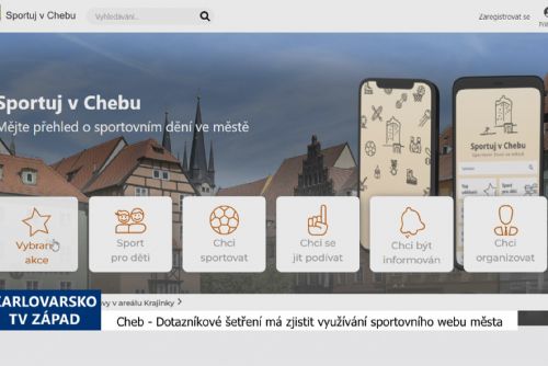 obrázek:Cheb: Dotazníkové šetření má zjistit využívání sportovního webu města (TV Západ)