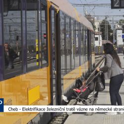 Cheb: Elektrifikace železniční tratě vázne na německé straně (TV Západ)