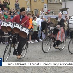 Cheb: Festival FIJO nabídl i unikátní Bicycle showband (TV Západ)