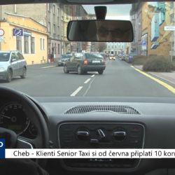 Cheb: Klienti Senior Taxi si od června připlatí 10 korun (TV Západ)