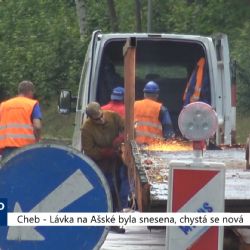Cheb: Lávka na Ašské byla snesena, chystá se nová (TV Západ)