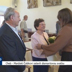 Cheb: Manželé Čolákovi oslavili diamantovou svatbu (TV Západ)