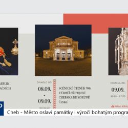 Cheb: Město oslaví památky i výročí bohatým programem (TV Západ)