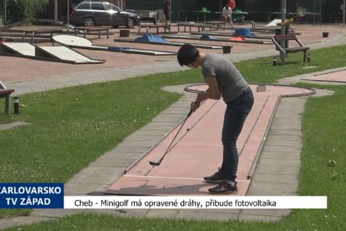 obrázek:Cheb: Minigolf má opravené dráhy, přibude fotovoltaika (TV Západ)