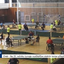 Cheb: Na 25. ročníku turnaje vozíčkářů ve stolním tenise přibyli rozhodčí (TV Západ)
