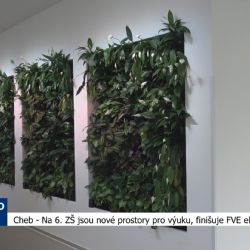 Cheb: Na 6. ZŠ jsou nové prostory pro výuku, finišuje FVE elektrárna (TV Západ)