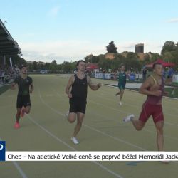 Cheb: Na atletické Velké ceně se poprvé běžel Memoriál Jacka Přibáně (TV Západ)