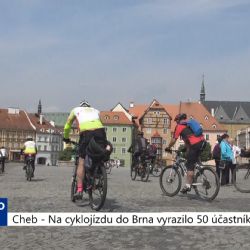Cheb: Na cyklojízdu do Brna vyrazilo 50 účastníků (TV Západ)