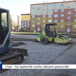 Cheb: Na Spáleništi vzniká náhradní parkoviště (TV Západ)