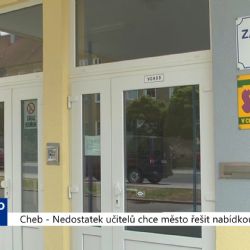 Cheb: Nedostatek učitelů chce město řešit nabídkou ubytování (TV Západ)