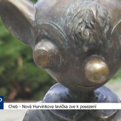 Cheb: Nová Hurvínkova lavička zve k posezení (TV Západ)