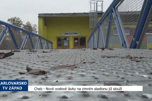 Foto: Cheb: Nové ocelové lávky na zimním stadionu již slouží (TV Západ)