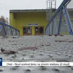 Cheb: Nové ocelové lávky na zimním stadionu již slouží (TV Západ)