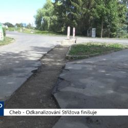 Cheb: Odkanalizování Střížova finišuje (TV Západ)