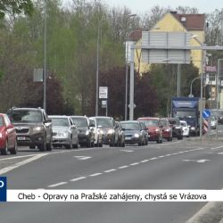 Cheb: Opravy na Pražské zahájeny, chystá ve Vrázova (TV Západ)