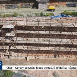 Cheb: Opravy opevnění hradu pokračují, přidají se i Šance (TV Západ)
