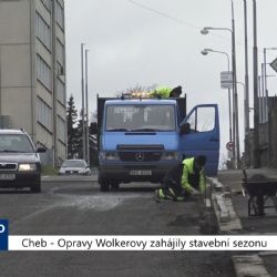Cheb: Opravy Wolkerovy zahájily stavební sezónu (TV Západ)