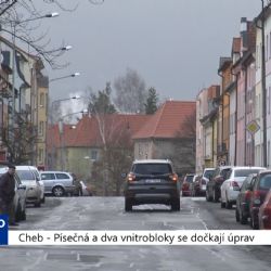 Cheb: Písečná a dva vnitrobloky v centru se dočkají úprav (TV Západ)