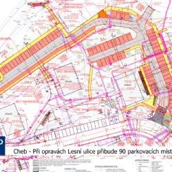 Cheb: Při opravách Lesní ulice přibude 90 parkovacích míst (TV Západ)