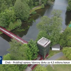 Cheb: Probíhají opravy Vávrovy lávky za 4,5 milionu korun (TV Západ)