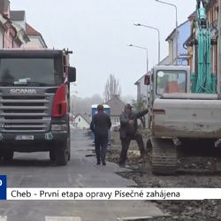 Cheb: První etapa opravy Písečné zahájena (TV Západ)
