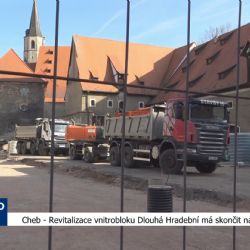 Cheb: Revitalizace vnitrobloku Dlouhá Hradební má skončit na podzim (TV Západ)