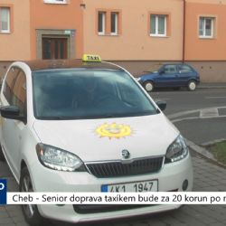 Cheb: Senior doprava taxíkem bude za 20 korun po městě (TV Západ)