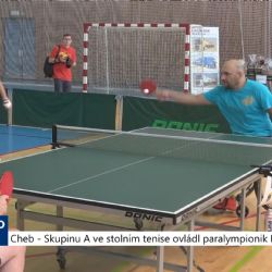 Cheb: Skupinu A ve stolním tenise ovládl paralympionik Nacházel (TV Západ)