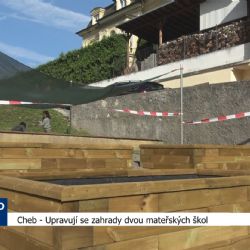 Cheb: Upravují se zahrady dvou mateřských škol (TV Západ)