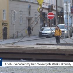 Cheb: Vánoční trhy bez otevřených stánků skončily (TV Západ)