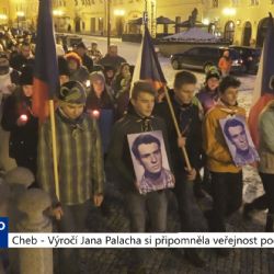 Cheb: Výročí Jana Palacha si připomněla veřejnost pochodem (TV Západ)