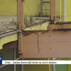 Cheb: Začala demontáž lávek na zimní stadion (TV Západ)